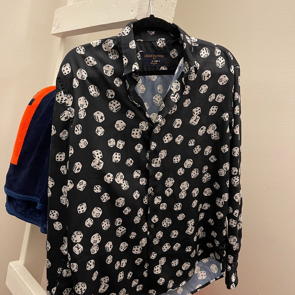 Louis Vuitton Silk Monogram Dice Shirt Long Sleeves